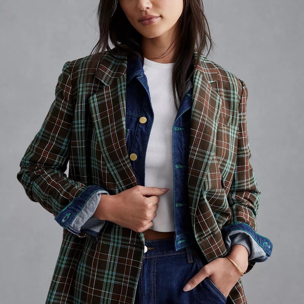 NWT Anthropology Maeve Double Breasted Blazer, Size 14